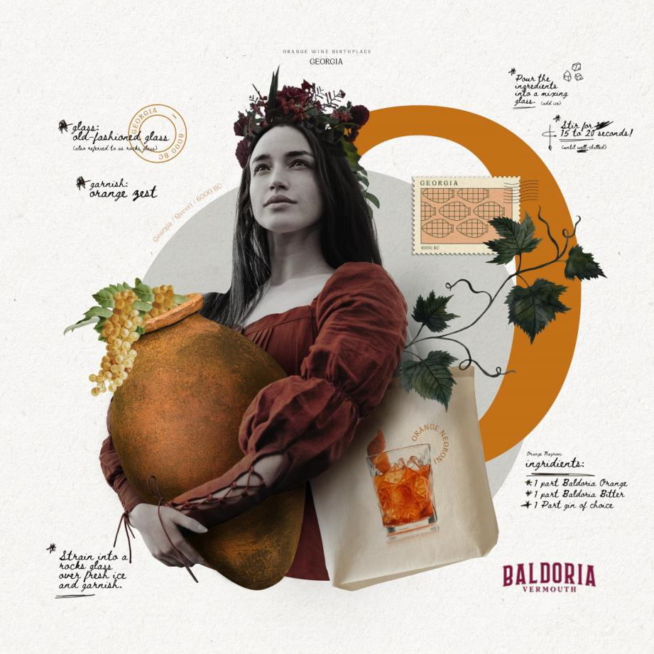 The Orange Negroni featuring Baldoria Vermouth