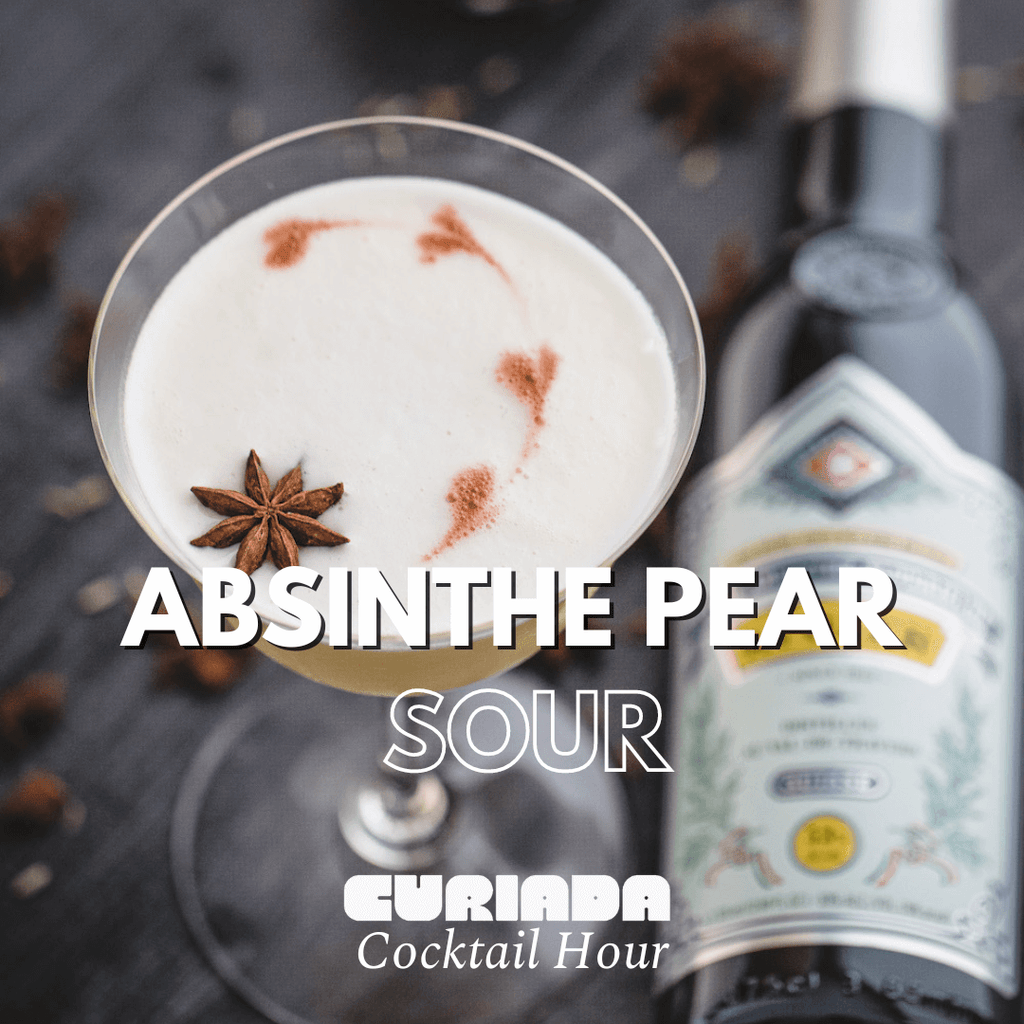 Absinthe Pear Sour Cocktail Recipe featuring Kübler Absinthe
