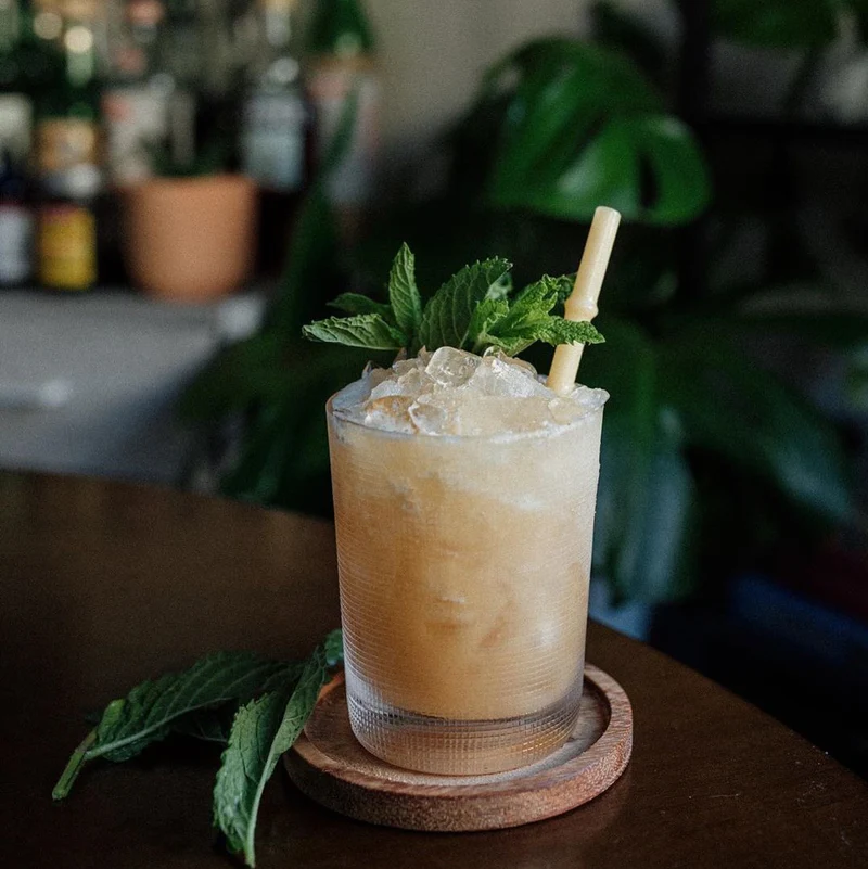 Artichoke Hold Cocktail: Cynar, Smith & Cross, St-Germain & Orgeat, say what?