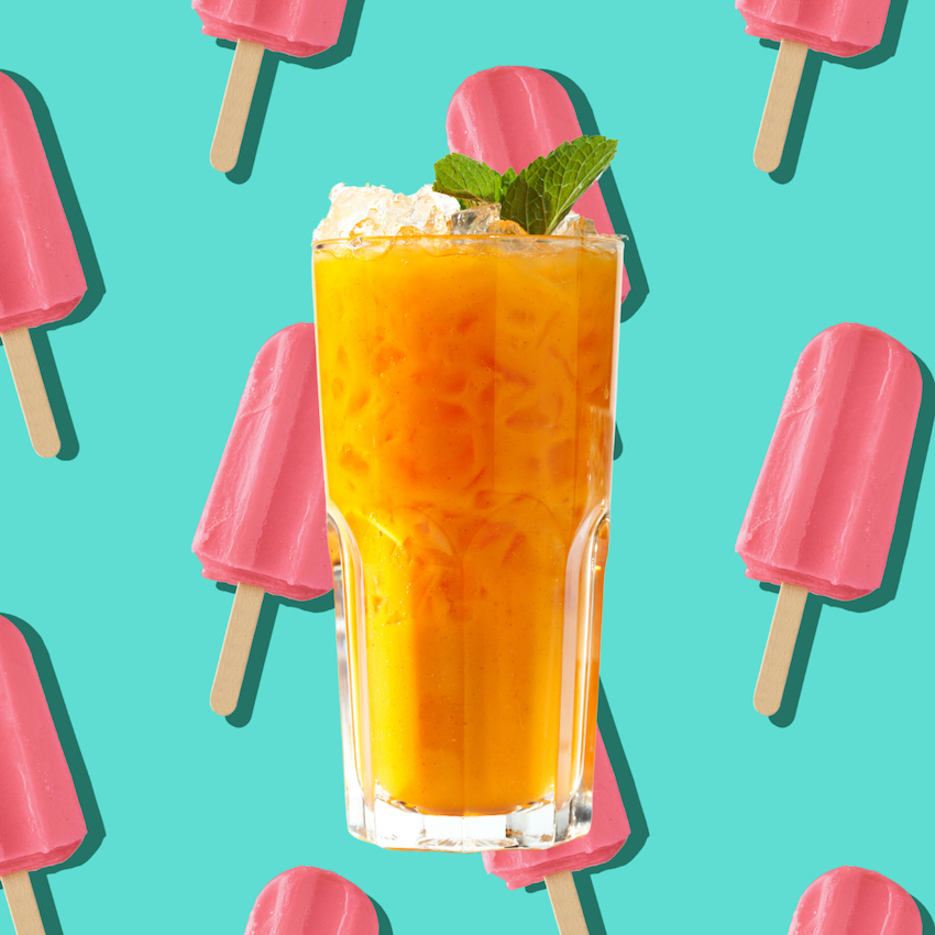 The Tropical Popsicle: featuring Suntory Toki Japanese Whisky, Aperol, & Tropical Passionfruit Syrup