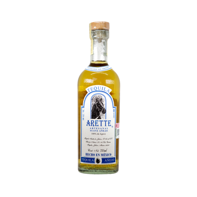 Bottle of Arette Artesanal Añejo Suave Tequila.