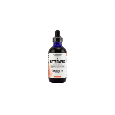 Bottle of Bittermens Elemakule Tiki Bitters.