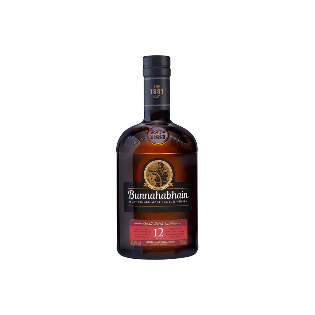 Bottle of Bunnahabhain 12 Year Islay Single Malt Scotch Whisky.