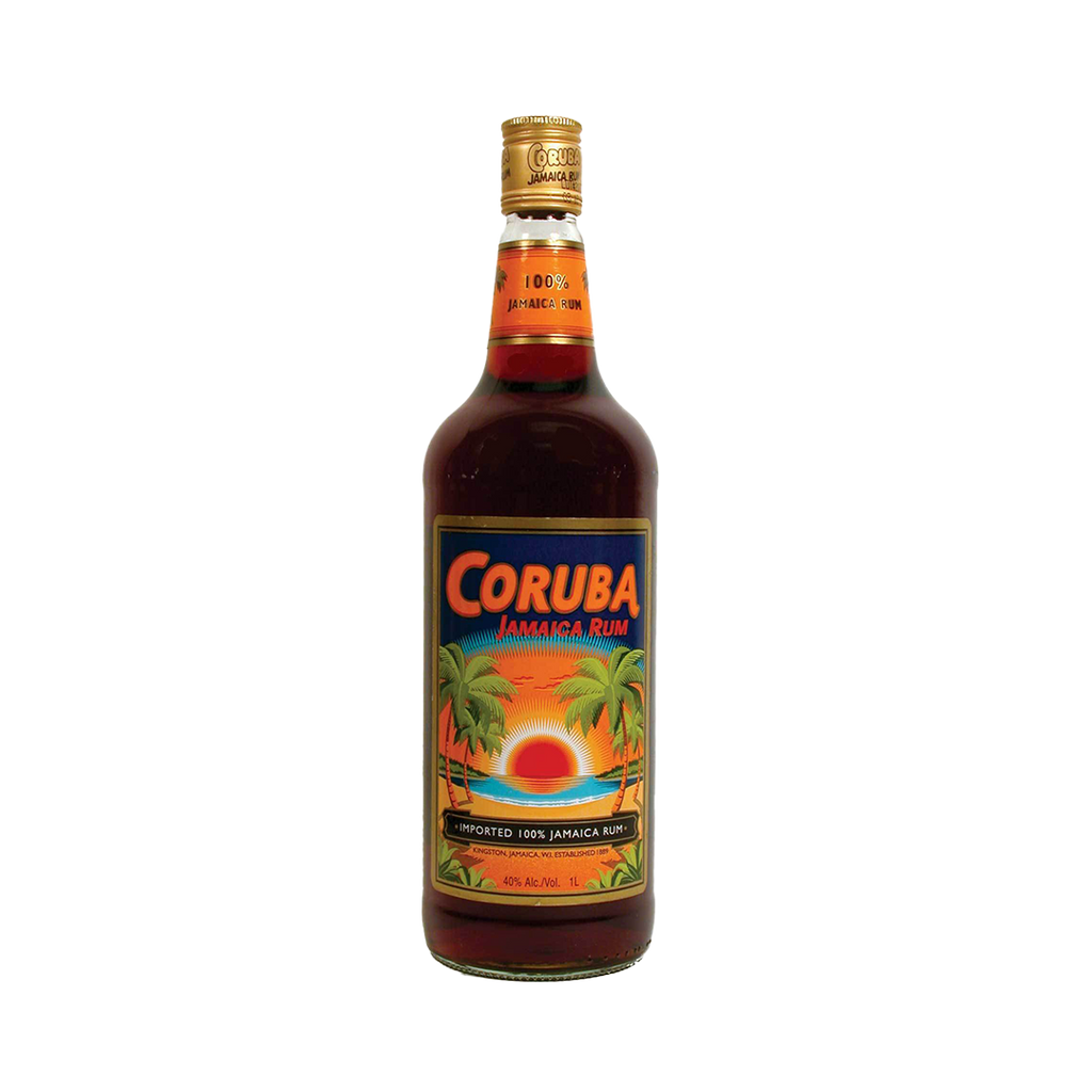 Bottle of Coruba Dark Jamaican Rum.