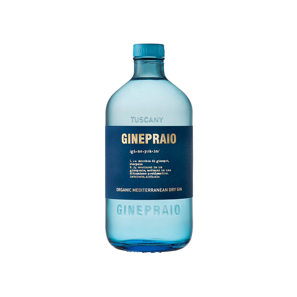 Bottle of Ginepraio Organic Mediterranean Dry Gin.