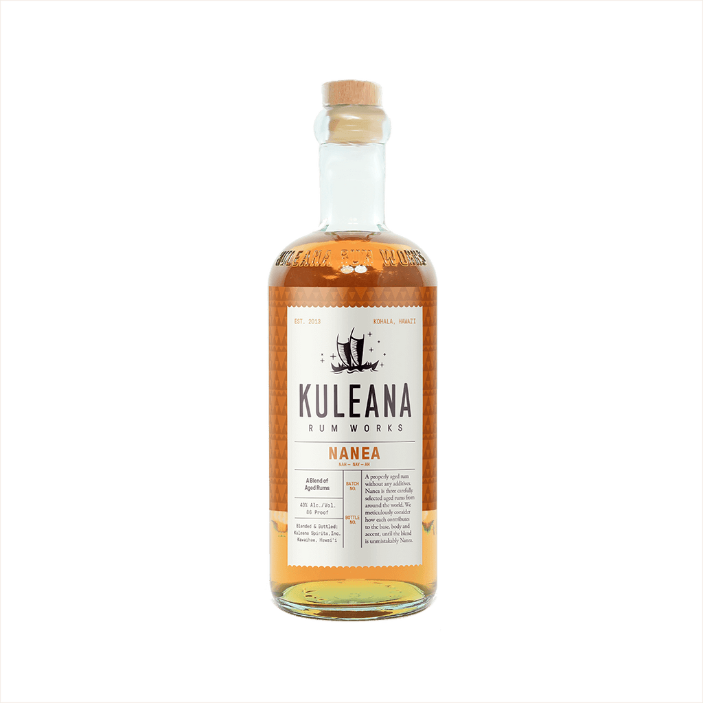 Bottle of Kuleana Nanea Aged Rum.