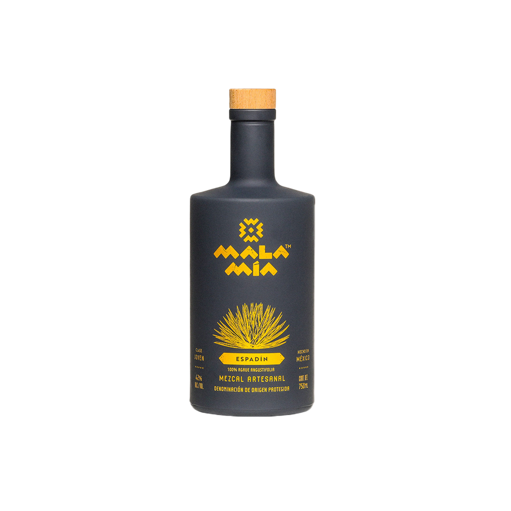 Bottle of Mala Mía Espadin Mezcal.
