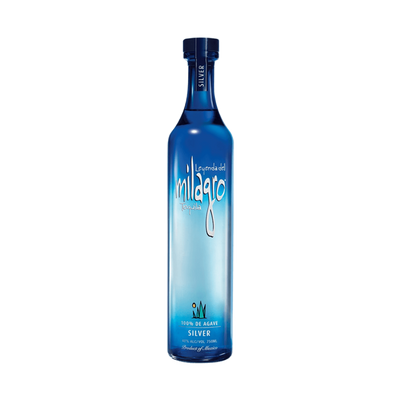 Bottle of Milagro Silver Tequila.