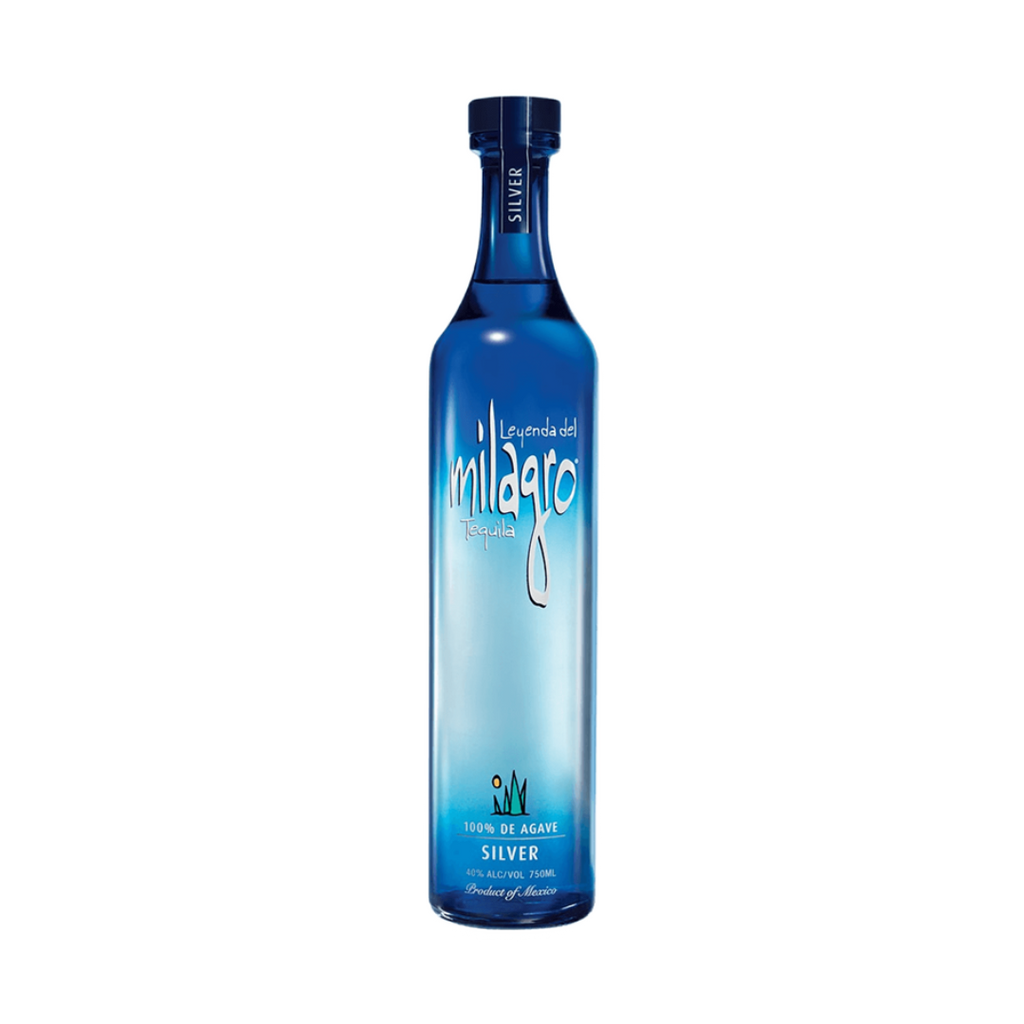 Bottle of Milagro Silver Tequila.