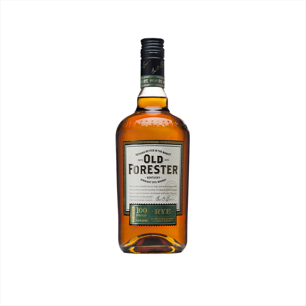 Bottle of Old Forester Rye.