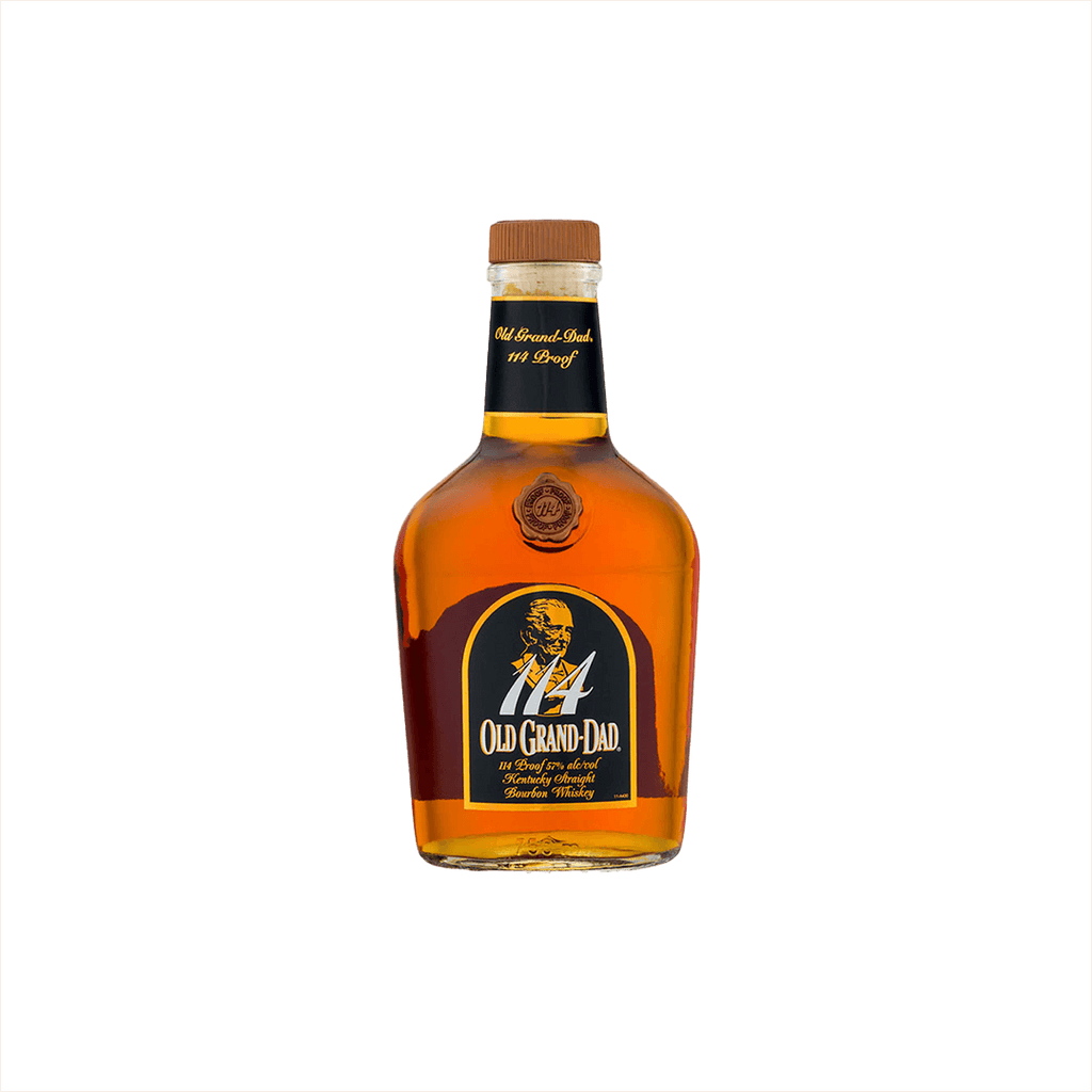 Bottle of Old Grand Dad 114 Bourbon.