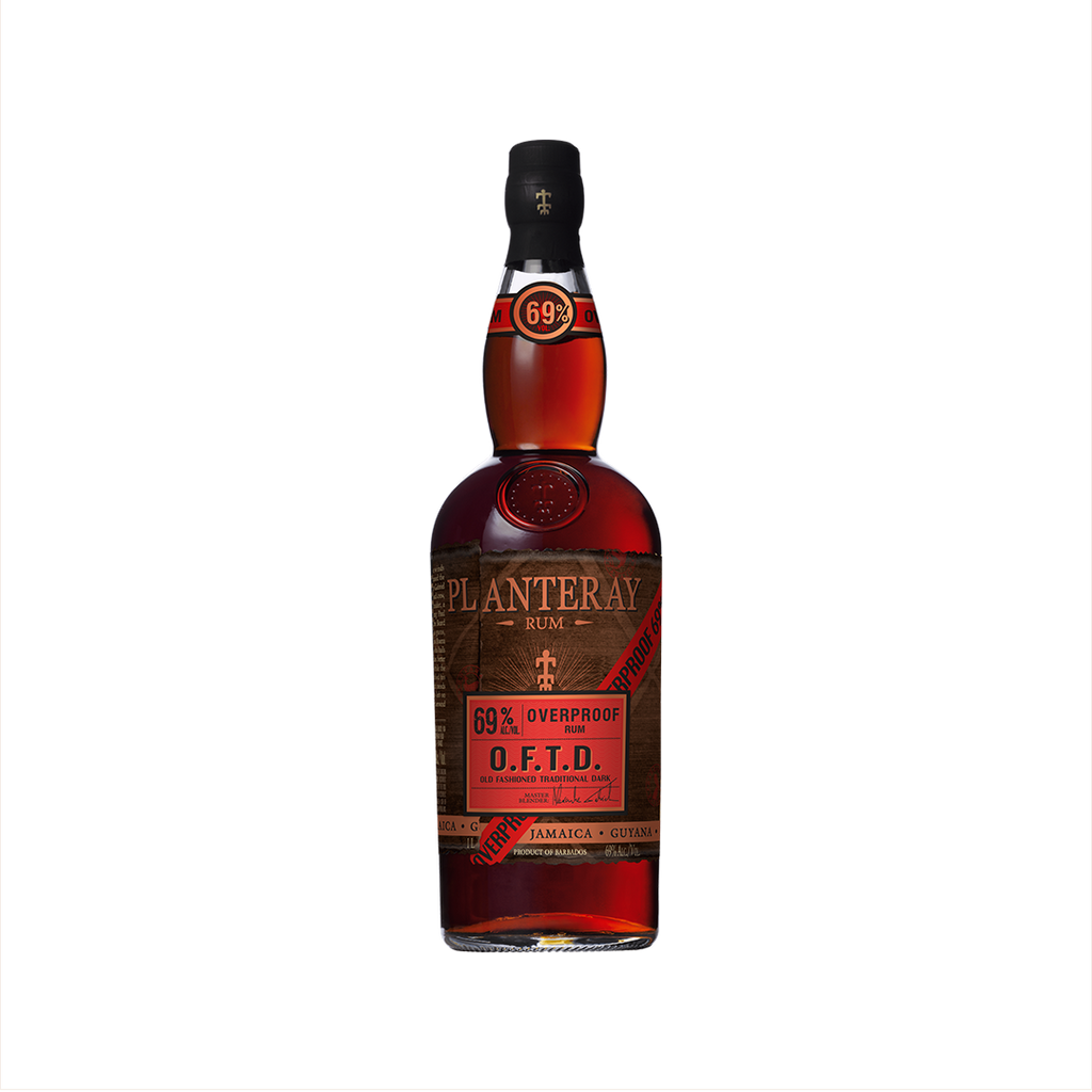 Bottle of Planteray Overproof O.F.T.D. Rum  - formerly Plantation. 1 L.