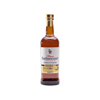 Bottle of Rhum Barbancourt 15 Year Estate Reserve Haitian Aged Rum.