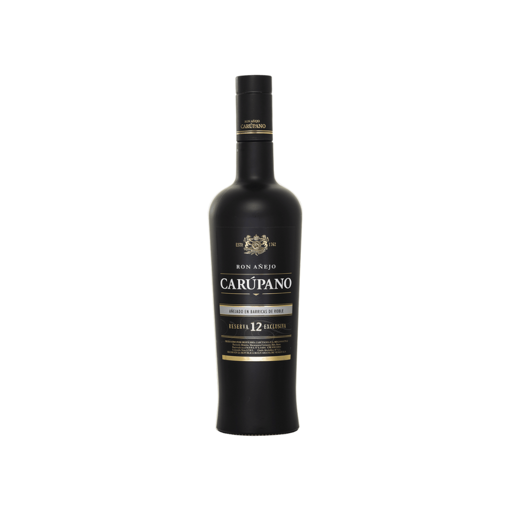 Bottle of Ron Carúpano 12 Reserva Exclusiva Rum.