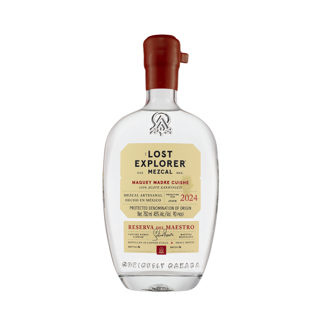 Bottle of The Lost Explorer Mezcal Reserva del Maestro Madre Cuishe.