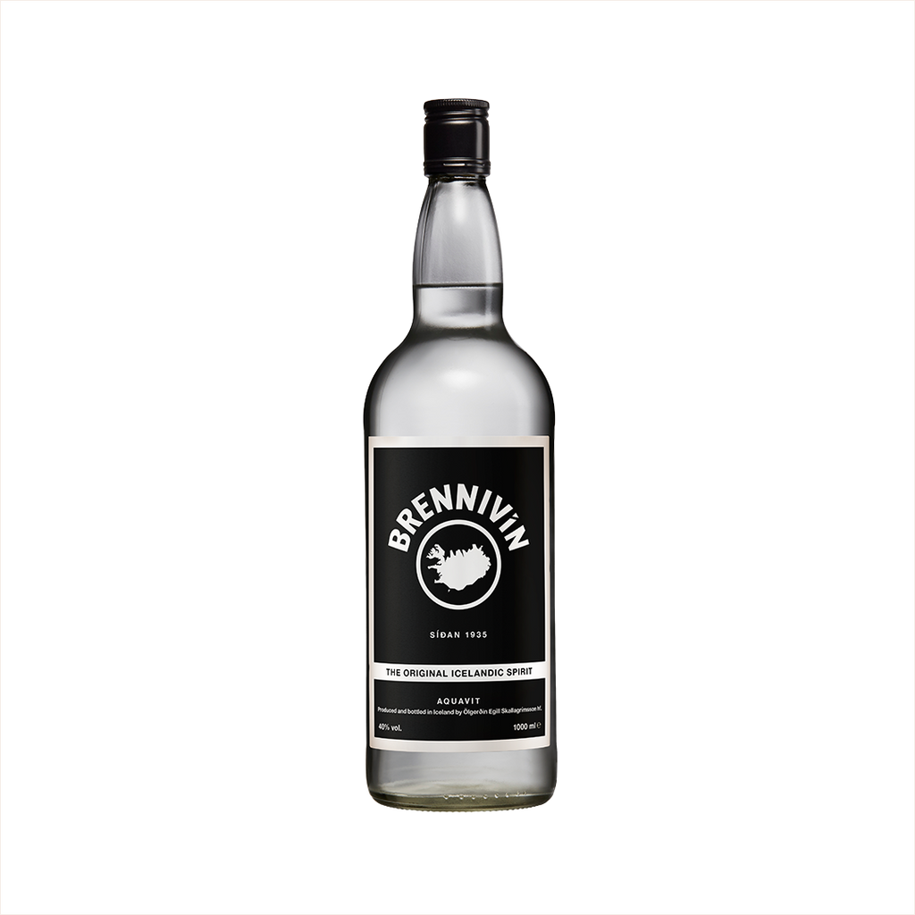 Bottle of Brennivin Aquavit.