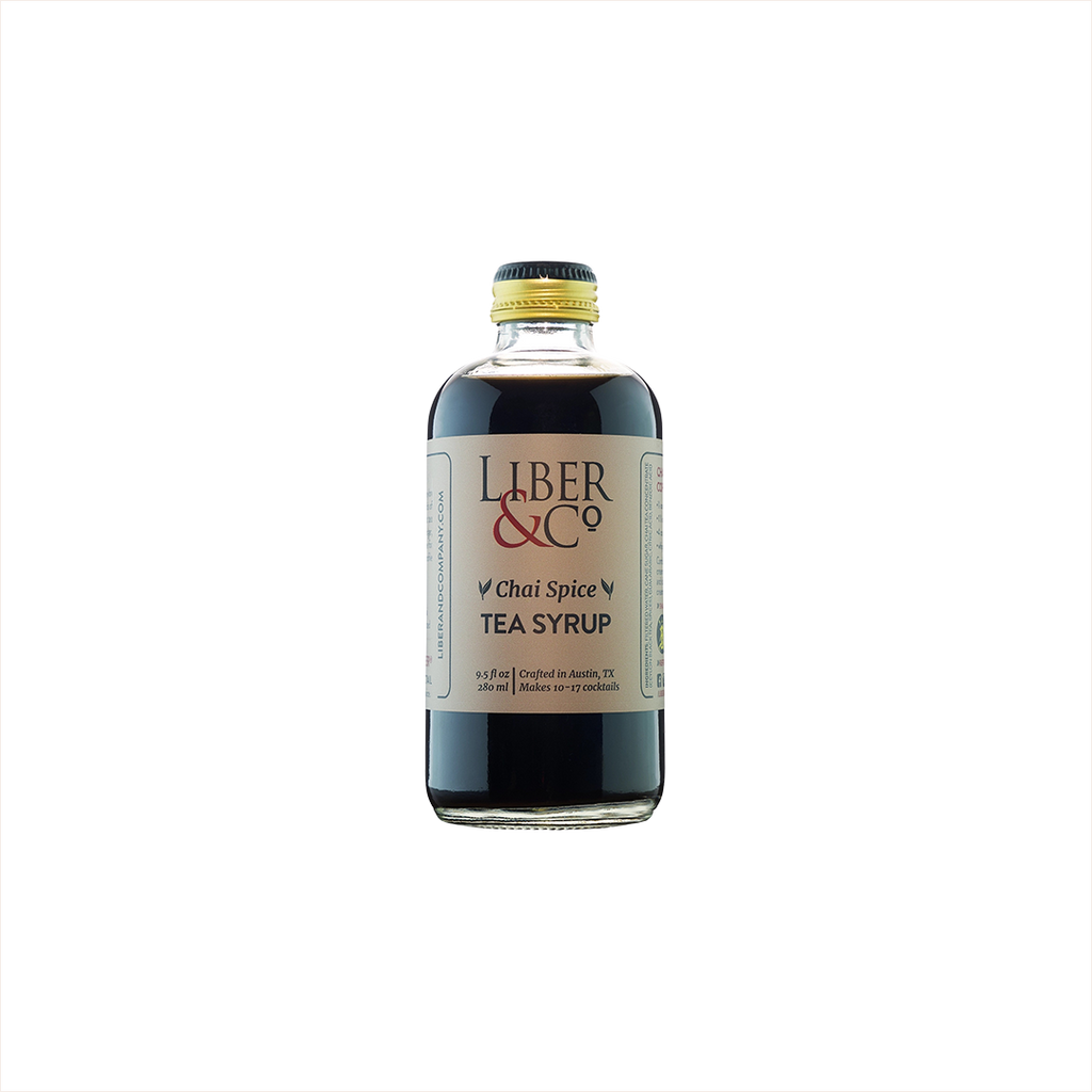 Bottle of Liber & Co. Chai Spice Tea Syrup.