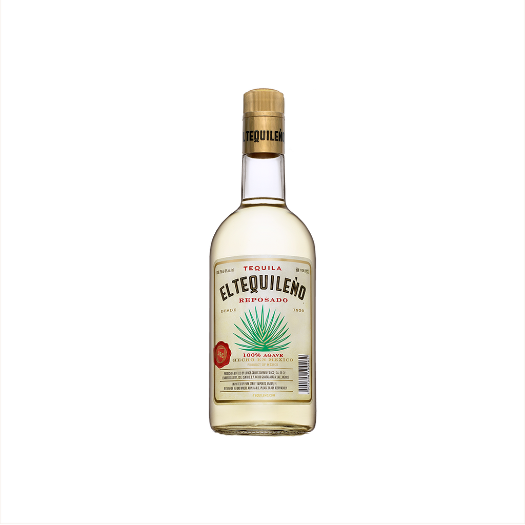 Bottle of El Tequileno Reposado Tequila.