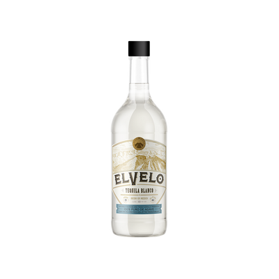 Bottle of ElVelo Tequila Blanco.