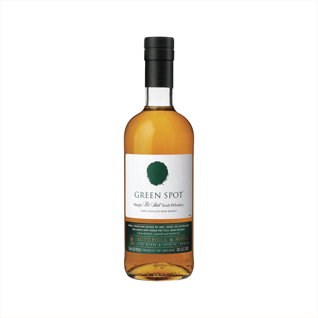 Bottle of Green Spot Irish Whiskey