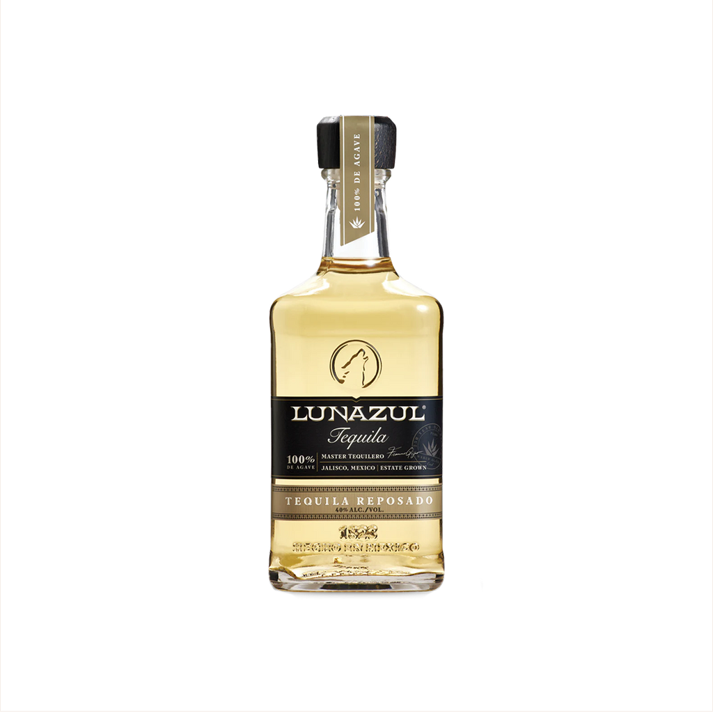 Bottle of Lunazul Tequila Reposado.