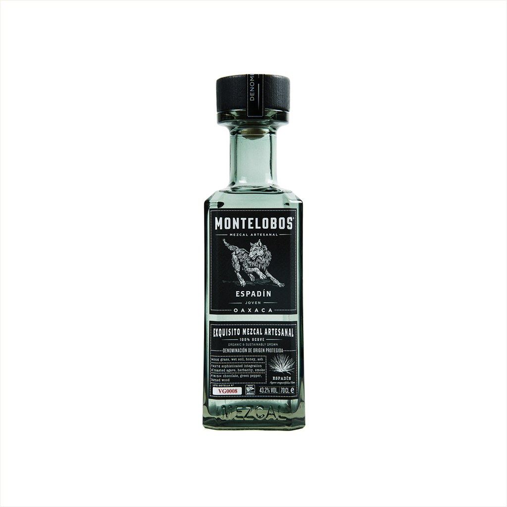 Bottle of Montelobos Espadin Mezcal Joven.