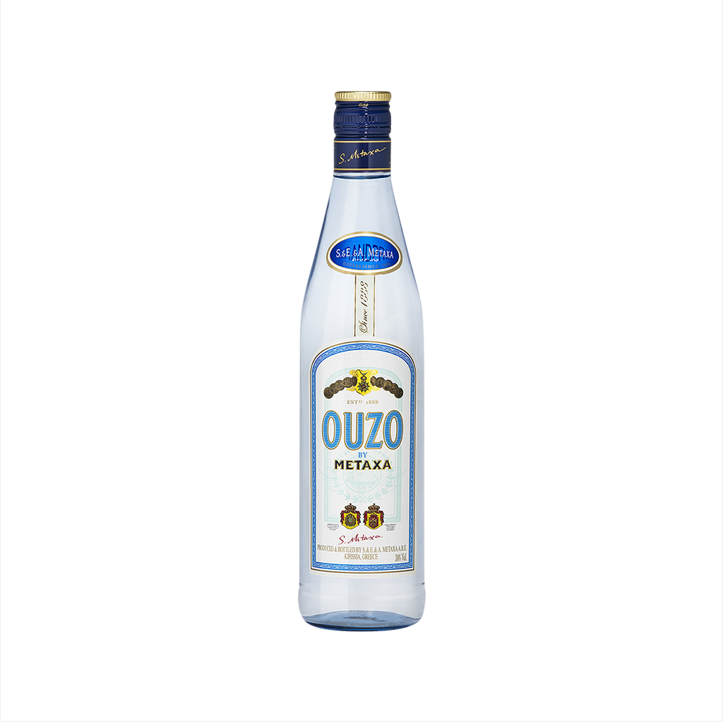 Bottle of Metaxa Ouzo.