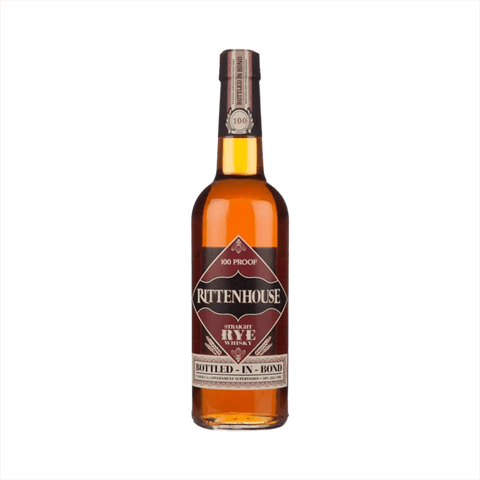Bottle of Rittenhouse Rye 100 Proof