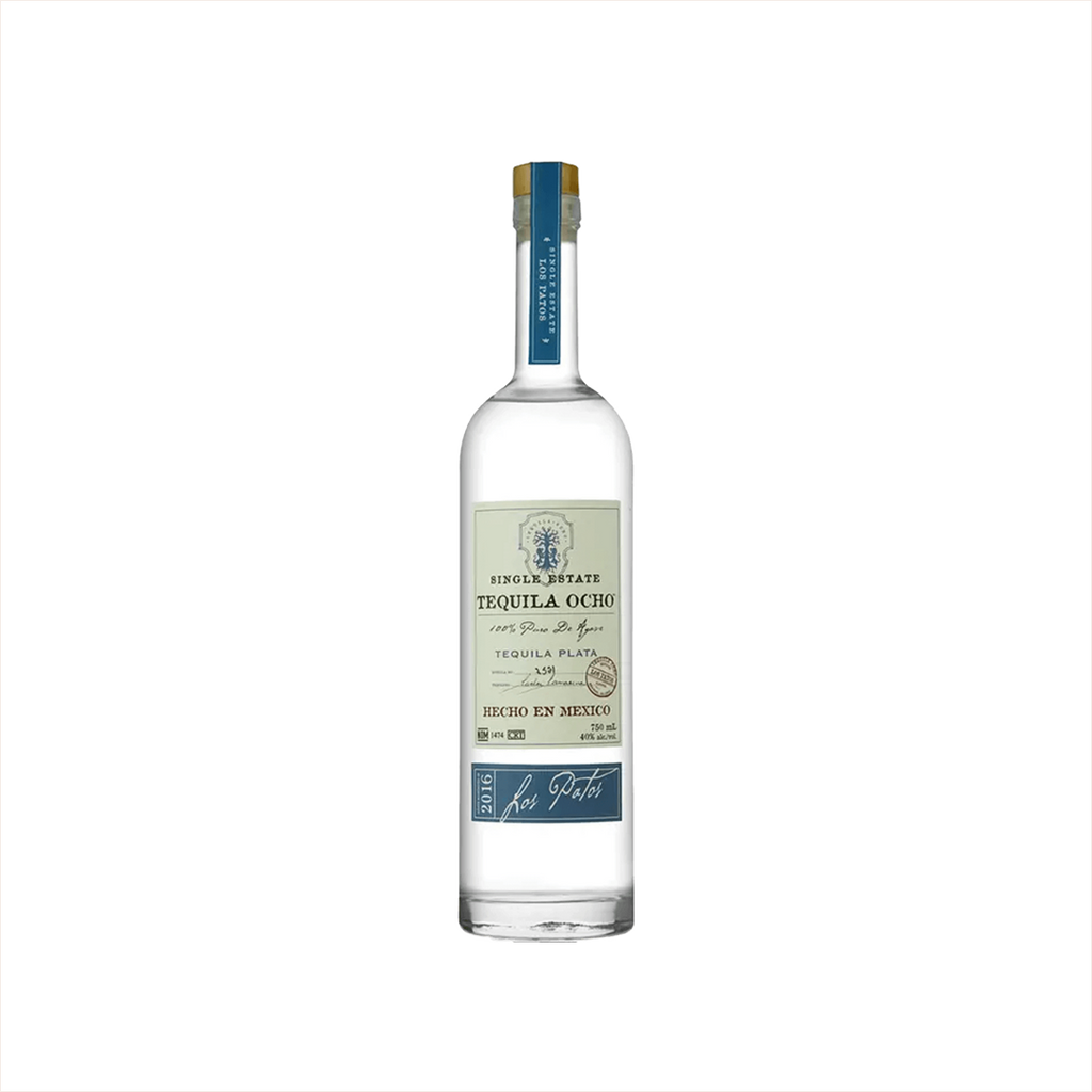 Bottle of Tequila Ocho Plata.