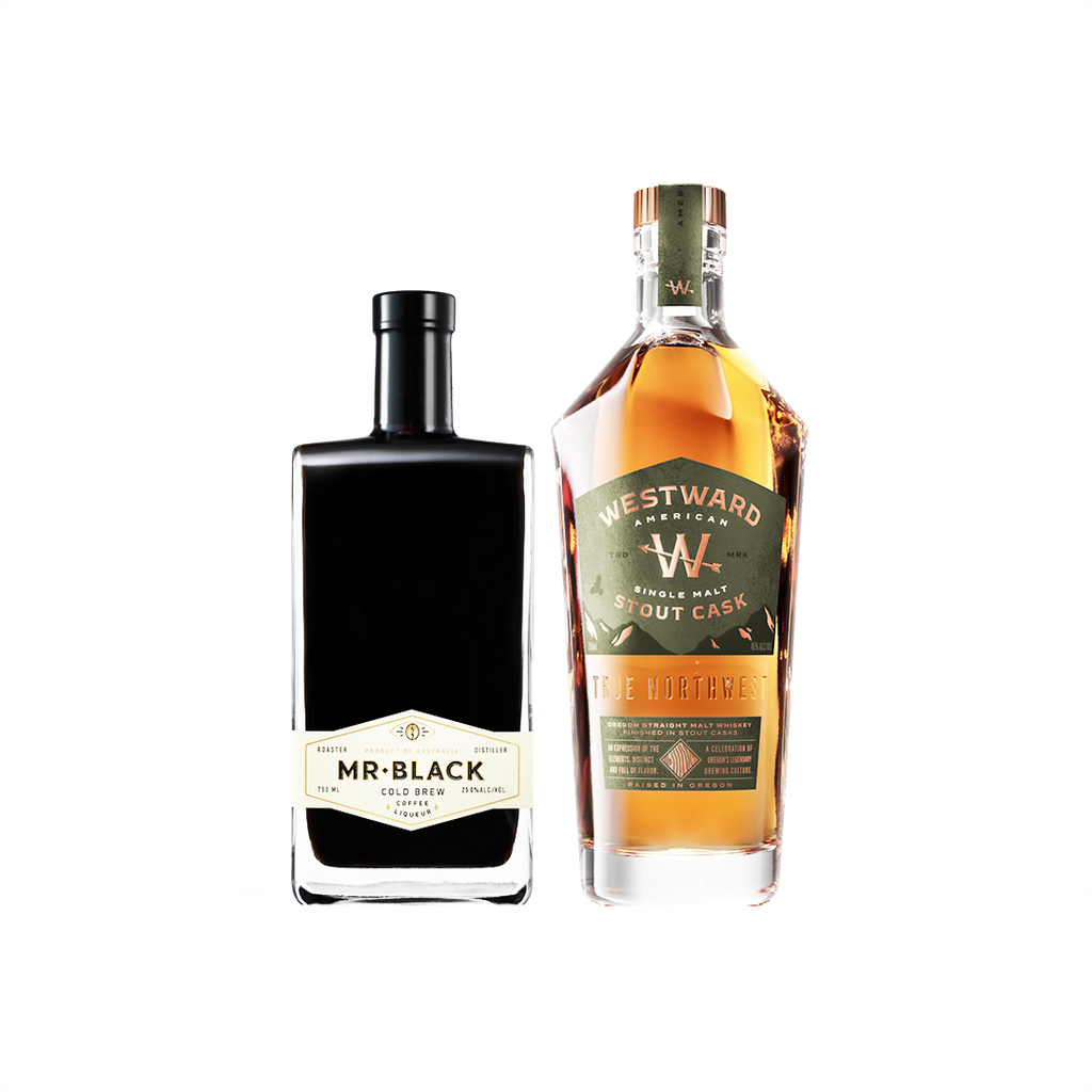 Bottle of Westward American Single Malt Stout Cask + Mr Black Coffee Liqueur