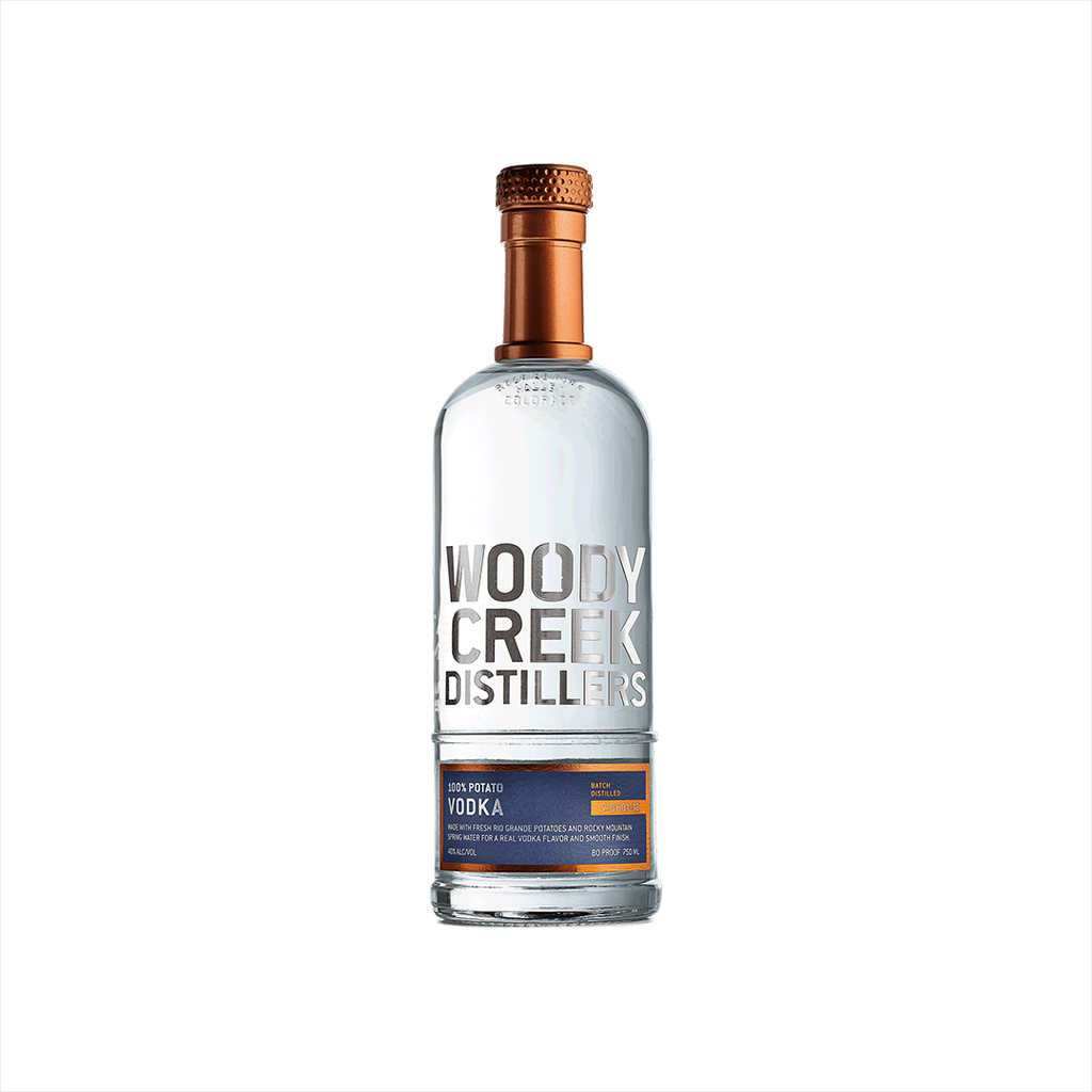 Bottle of Woody Creek Potato Vodka.