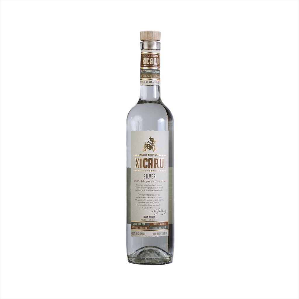 Bottle of Xicaru Silver Mezcal.