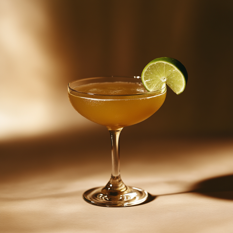 A photo of the Honeyed Agave Whisper cocktail containing Runny honey, Milagro Reposado Tequila, Freshly squeezed lime juice, Angostura Aromatic Bitters in a Coupe.