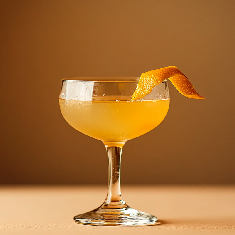 A photo of the Highland Ember Sour cocktail containing Ardbeg 10 Year Islay Single Malt Scotch, Giffard Abricot Du Roussillon, Maple syrup, Freshly squeezed orange juice in a Coupe.
