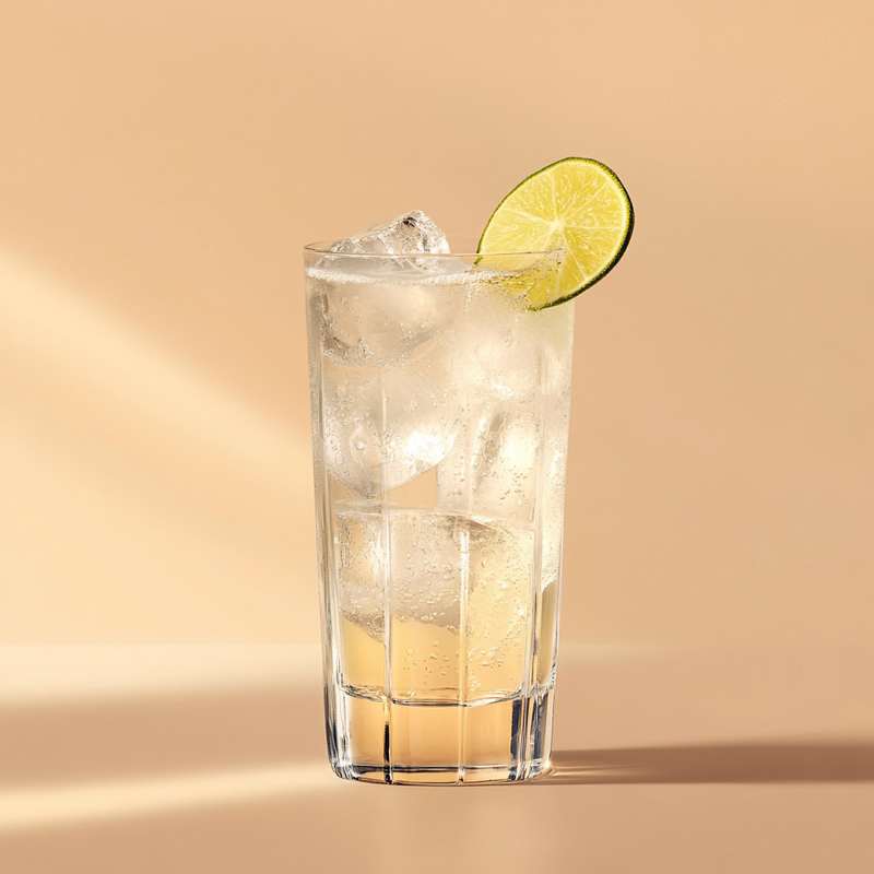 A photo of the Lychee Lime Fizz cocktail containing Beefeater London Dry Gin, Giffard Lichi-Li Liqueur, Freshly squeezed lime juice, Club soda in a Collins (Small 8 oz).