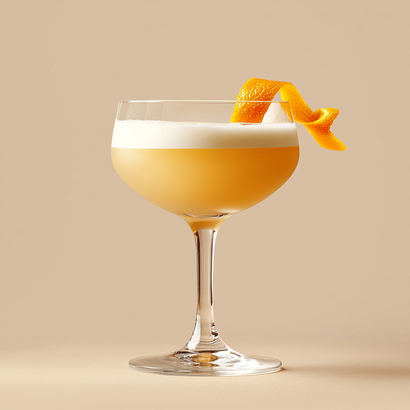 A photo of the Chanticleer Cocktail cocktail containing Beefeater London Dry Gin, Noilly Prat Dry Vermouth, Giffard Triple Sec, Fee Brothers Fee Foam Egg White Alternative in a Coupe.