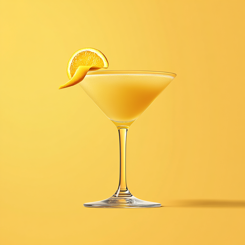 A photo of the Golden Groove cocktail containing Ketel One Vodka, Chartreuse Yellow, Freshly squeezed orange juice, Angostura Orange Bitters in a Martini.