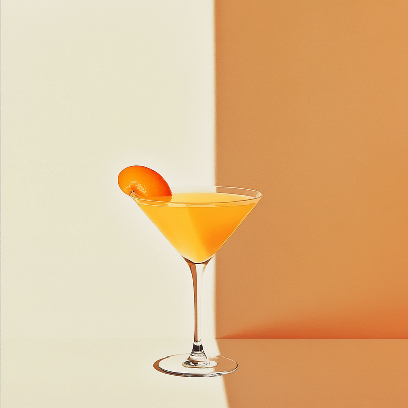 A photo of the Apricot Fizz cocktail containing Apricot jam (preserve), Beefeater London Dry Gin, Giffard Abricot Du Roussillon, Freshly squeezed lemon juice, Angostura Orange Bitters in a Martini.
