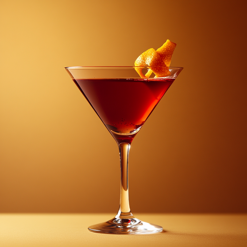 A photo of the Cranberry Negroni cocktail containing Beefeater London Dry Gin, Campari Aperitivo, Martini & Rossi Rosso Sweet Vermouth, Cranberry juice in a Martini.
