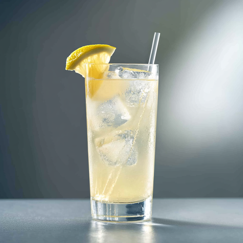 A photo of the The Buck / Gin Buck cocktail containing Beefeater London Dry Gin, Freshly squeezed lemon juice, Ginger ale in a Collins.