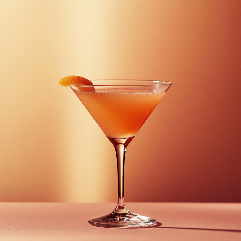 A photo of the Bermuda Rose Cocktail cocktail containing Beefeater London Dry Gin, Giffard Abricot Du Roussillon, Liber & Co. Real Grenadine, Chilled water (reduce if wet ice) in a Martini.