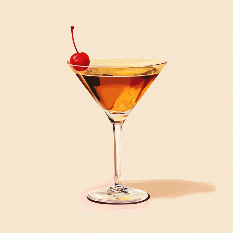 A photo of the Manhattan Perfect cocktail containing Savage & Cooke Cask Finished Bourbon, Martini & Rossi Rosso Sweet Vermouth, Noilly Prat Dry Vermouth, Angostura Aromatic Bitters in a Martini.