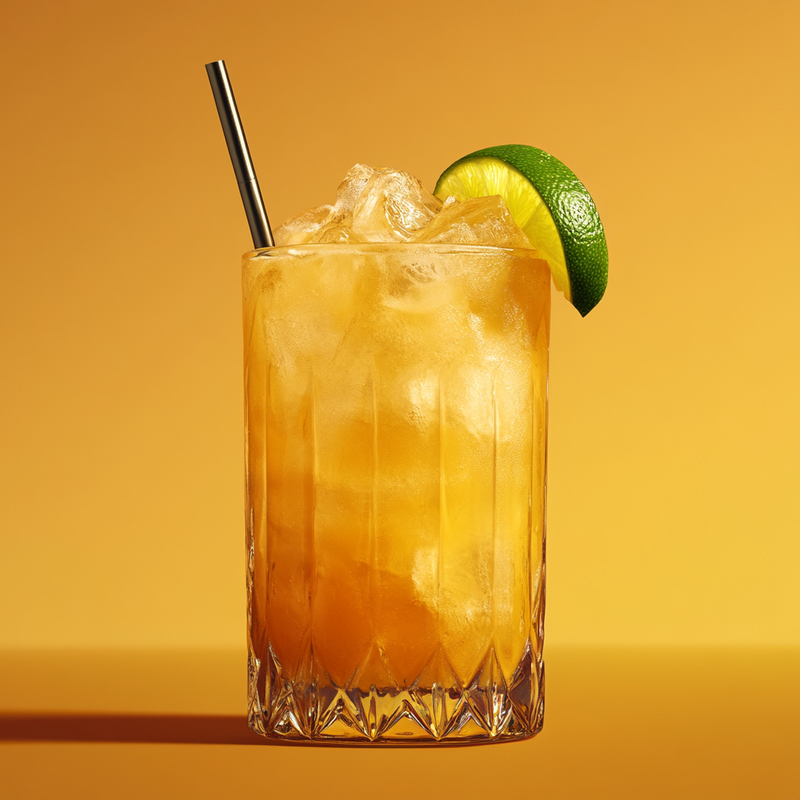 A photo of the Citrus Breeze Collins cocktail containing Planteray 3 Stars White Rum, Giffard Triple Sec, Freshly squeezed orange juice, Freshly squeezed lime juice, Lemon-lime soda in a Collins.