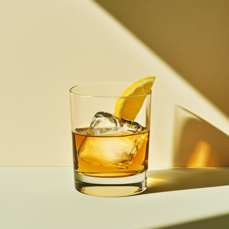 A photo of the Agave Swizzle cocktail containing Del Maguey Vida Mezcal, Smith & Cross Traditional Jamaica Rum, John D. Taylor's Velvet Falernum in a Old-Fashioned.