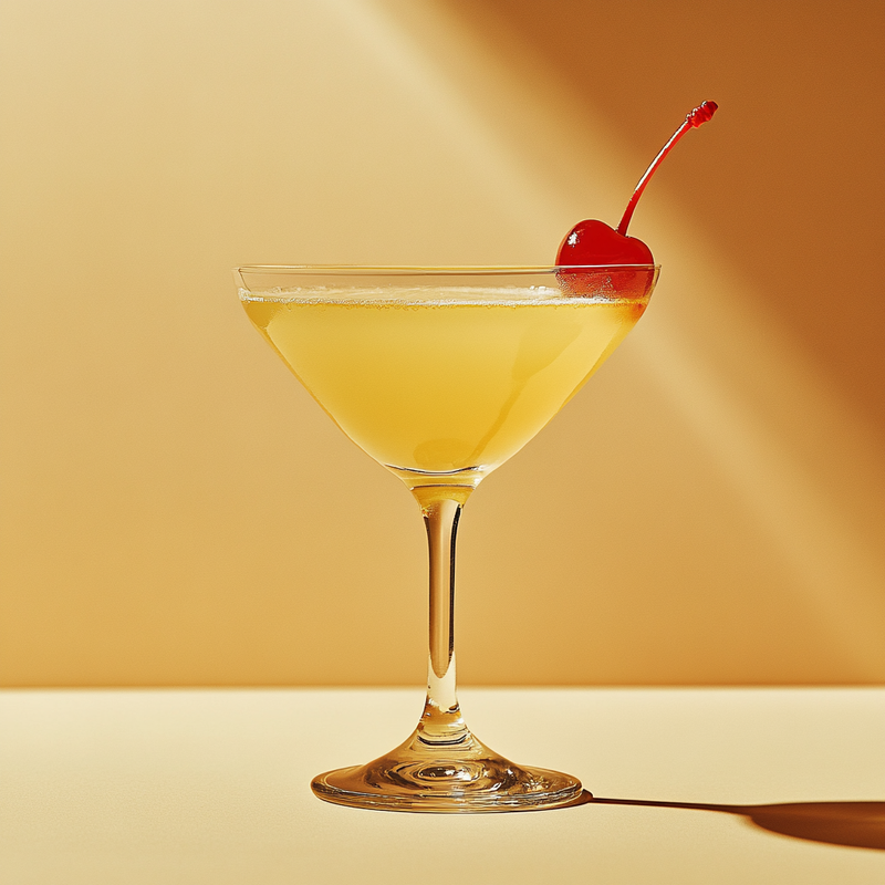 A photo of the Aviation Cocktail cocktail containing Beefeater London Dry Gin, Luxardo Maraschino Liqueur, Freshly squeezed lemon juice, Chilled water (reduce if wet ice) in a Martini.