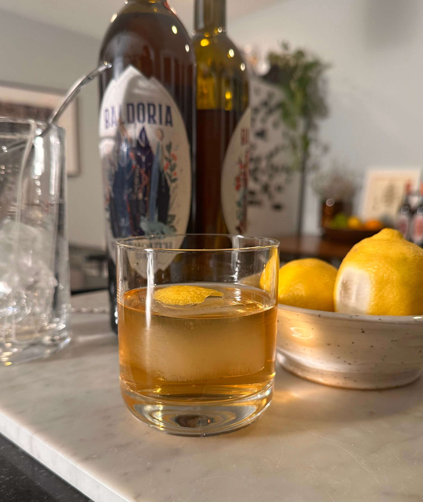 Baldoria Bianco Negroni featuring two Baldoria vermouths and Ginepraio Tuscan Dry GIn