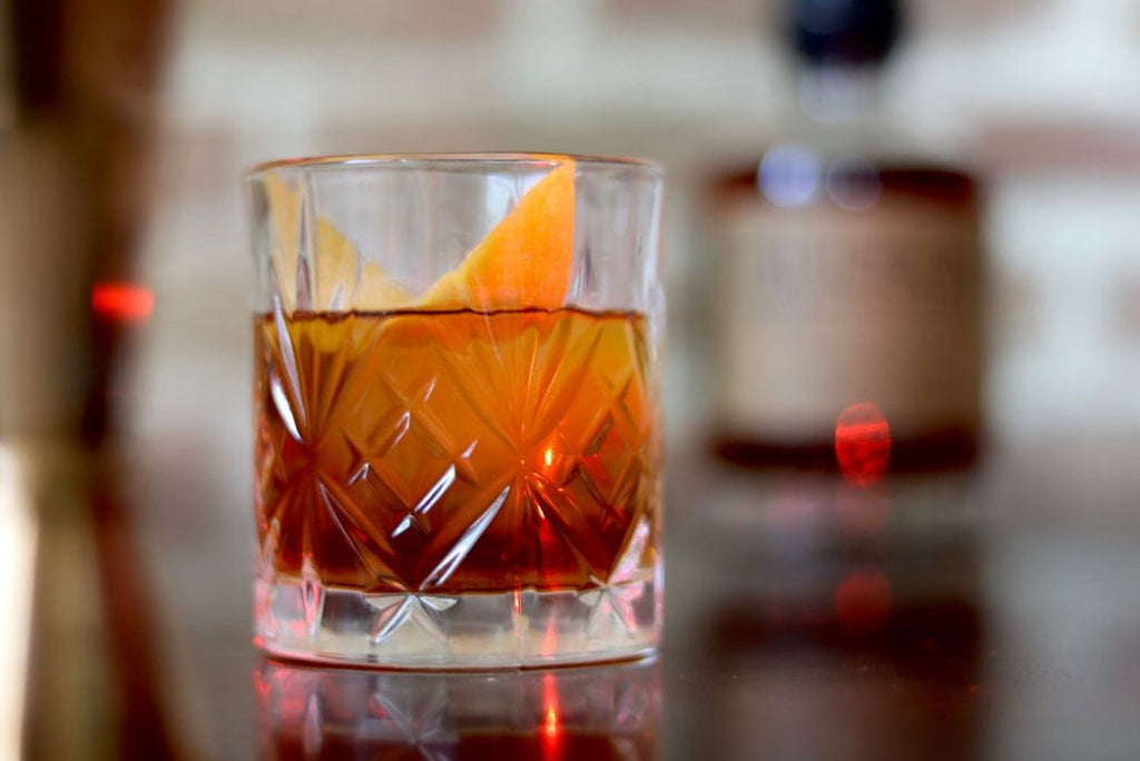 Catcher in the Rye: a recipe featuring rye, amontillado sherry, italian amaro, & grand marnier