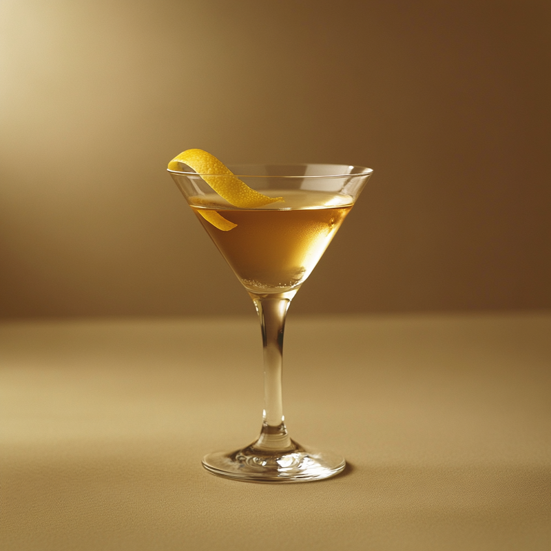A photo of the Sunny 43 Martini cocktail containing Beefeater London Dry Gin, Licor 43 Spanish Liqueur, Noilly Prat Dry Vermouth, Peychaud's Bitters in a Martini.