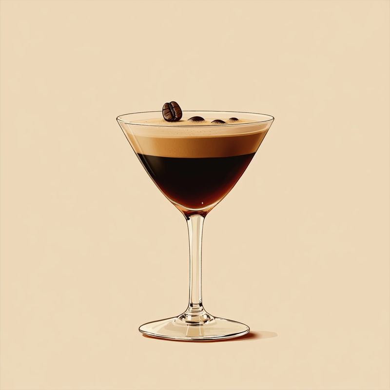 A photo of the Maple Mocha-tini cocktail containing Ketel One Vodka, Mr Black Cold Brew Coffee Liqueur, Maple syrup, Espresso coffee (freshly made & hot) in a Martini.