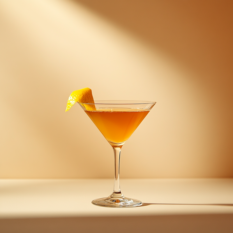 A photo of the Yacht Club cocktail containing Flor de Caña 4 Year Old Añejo Oro Rum, Giffard Abricot Du Roussillon, Martini & Rossi Rosso Sweet Vermouth in a Martini.